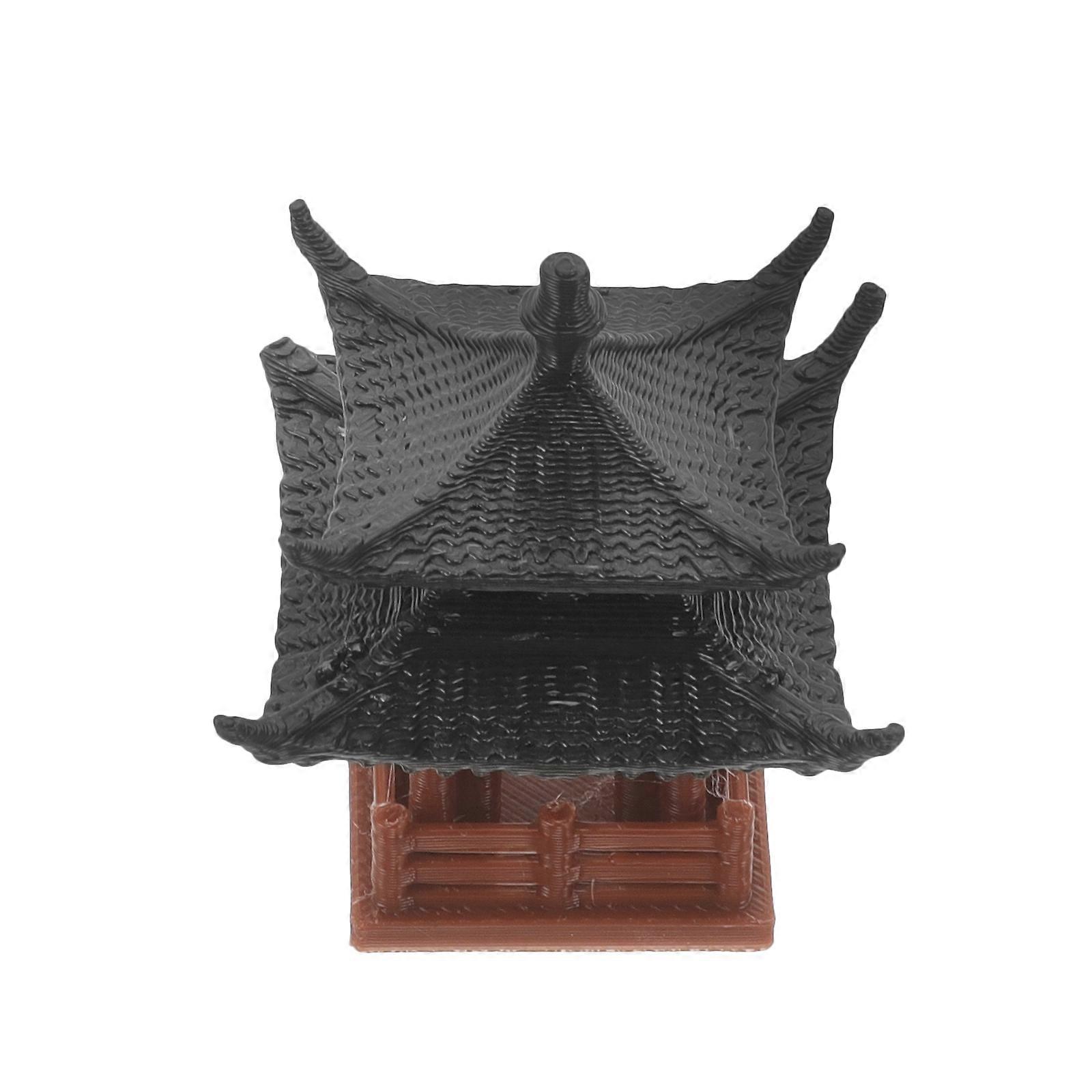 Miniature Pavilion Statue Landscaping Pavilion Statue Realistic Appearance Fine Workmanship DIY Supply 1Set