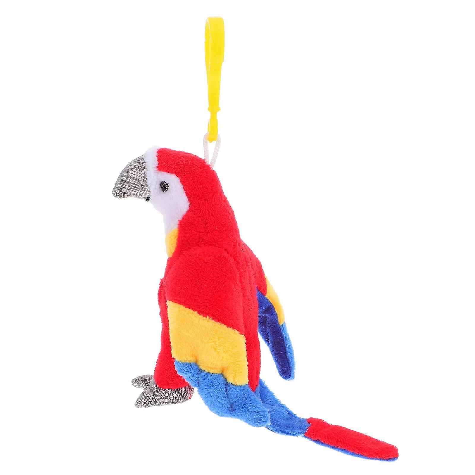 Plush Parrot Keychain Charm for Bags 3Pcs Cute Bird Stuffed Animal Ornament
