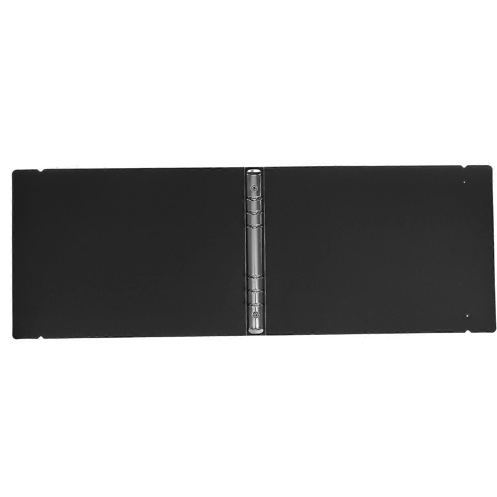Document Binder Plastic Loose Leaf Binder for Home Use 2Pcs Black Folder