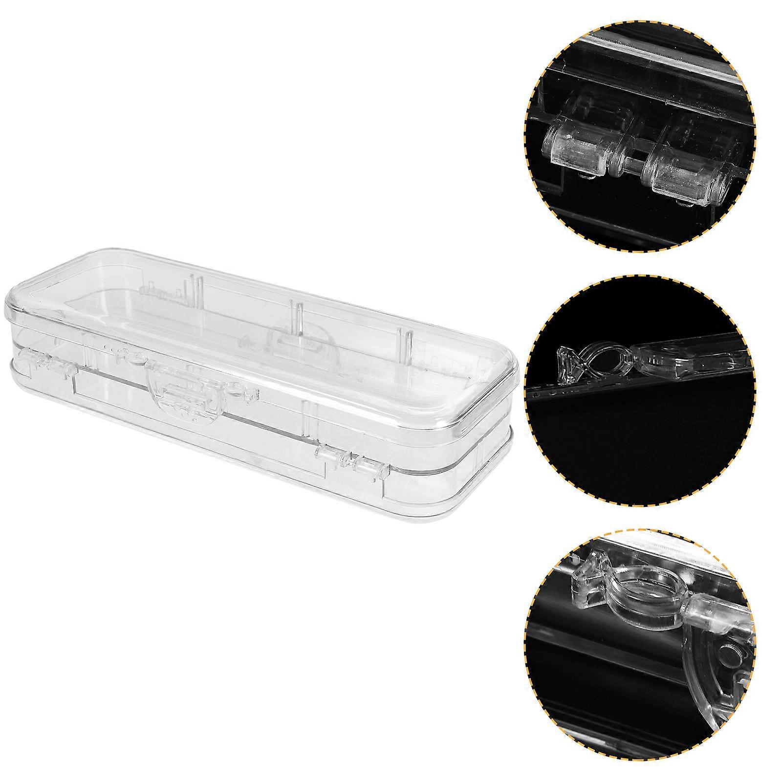 Transparent Pencil Case for Portable Use with 5Pcs Storage Containers
