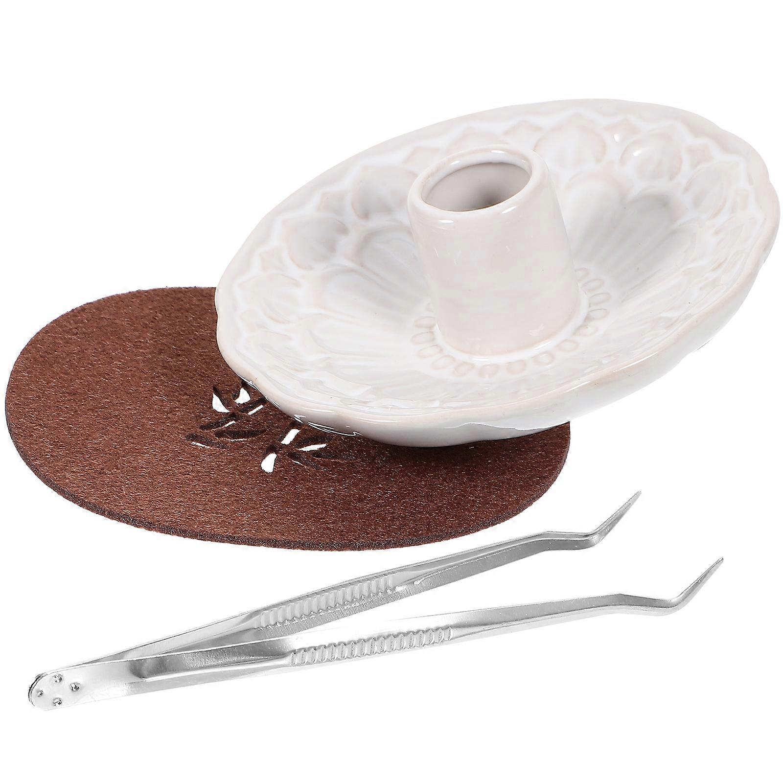 Decorative Incense Holder Ceramic Burner for Burning 3Sets