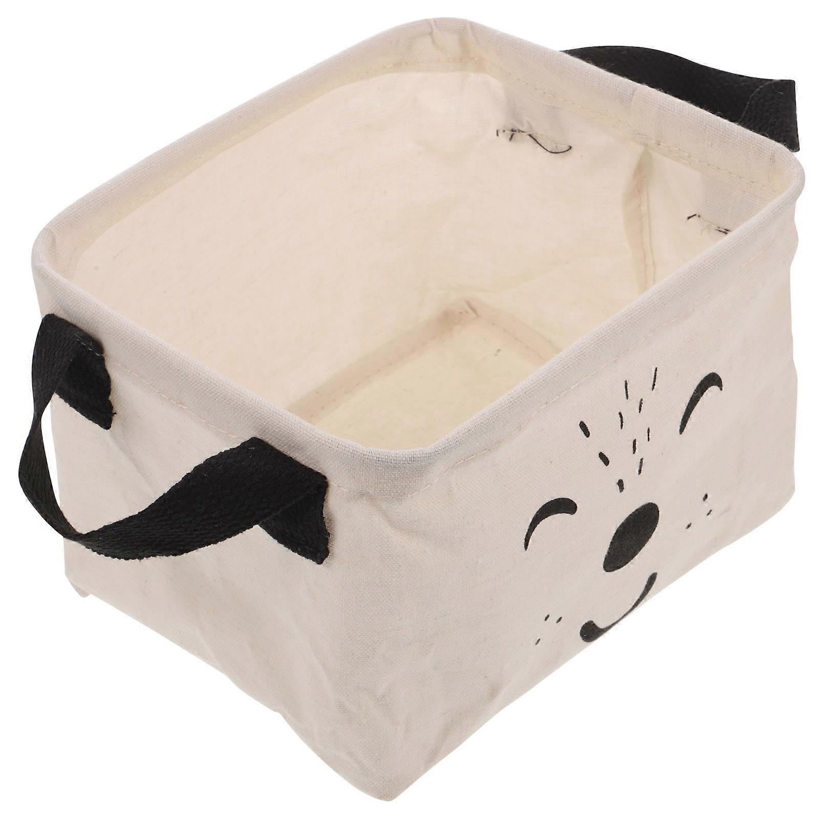 Cartoon Storage Container Beige Foldable Design Perfect For Home Use And Gift Giving 3Pcs