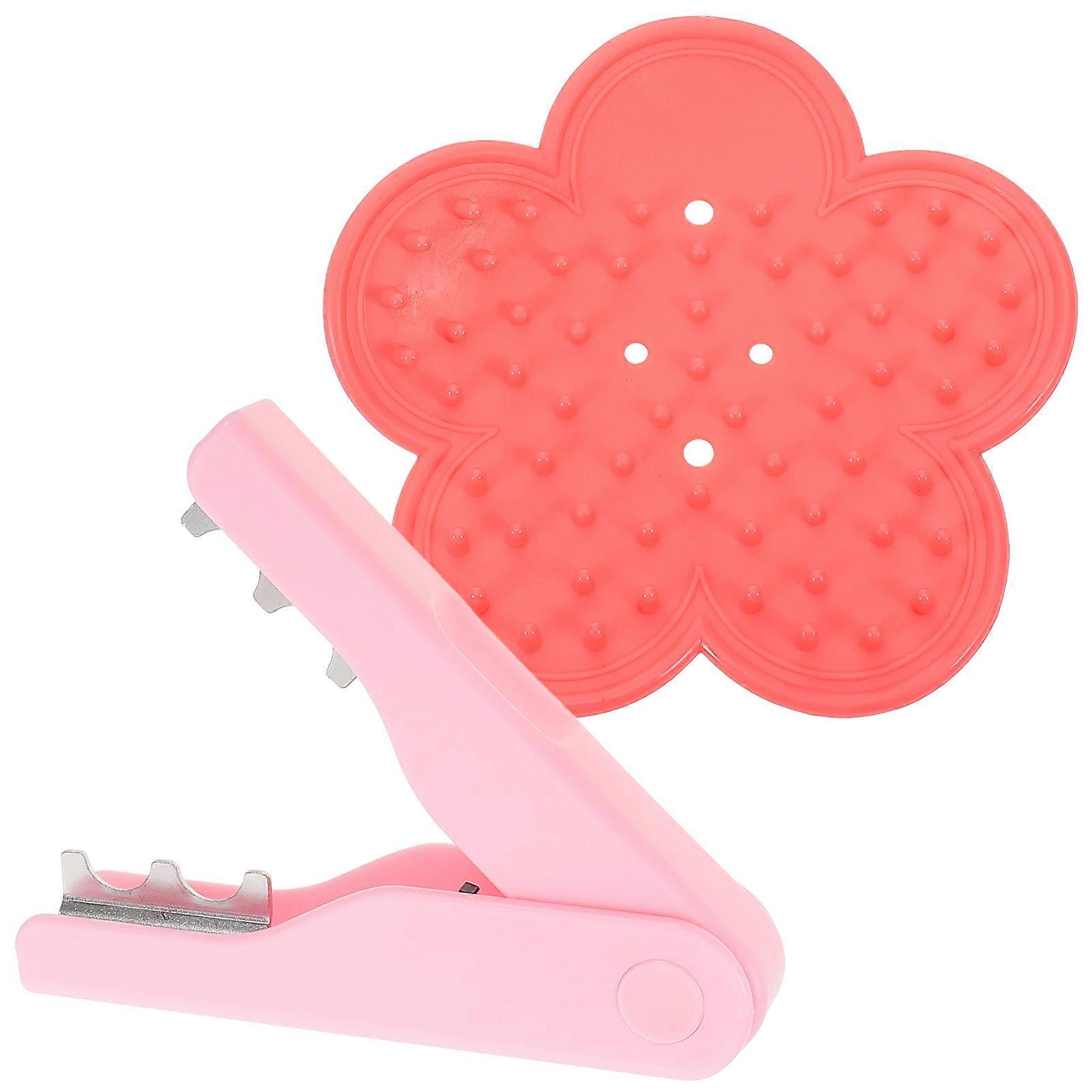 Thorn And Leaf Stripping Tool For Caring Flowers Suitable For Planting And Flower Arrangement 4 Pcs In Pink Color