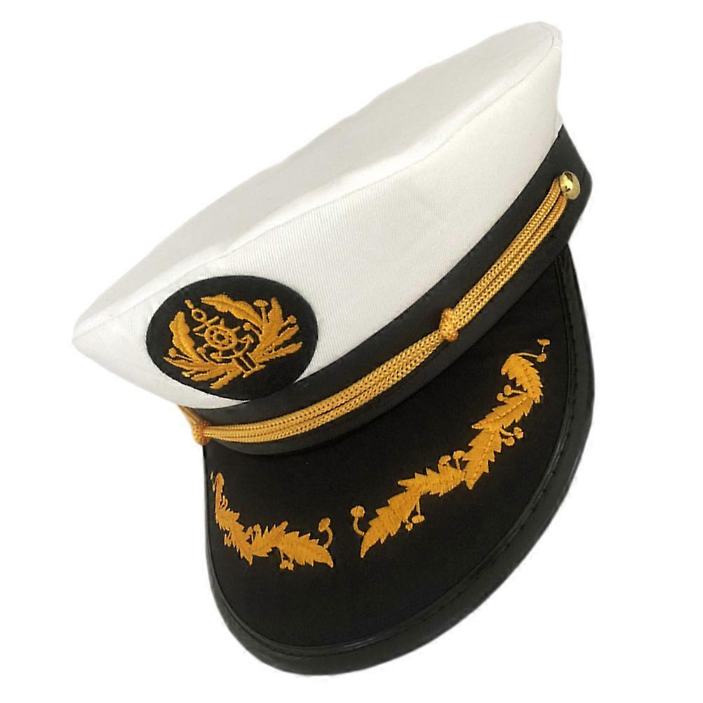 Adjustable Captain Hat Boat Captain Hat for Decoration 6Pcs Polyester