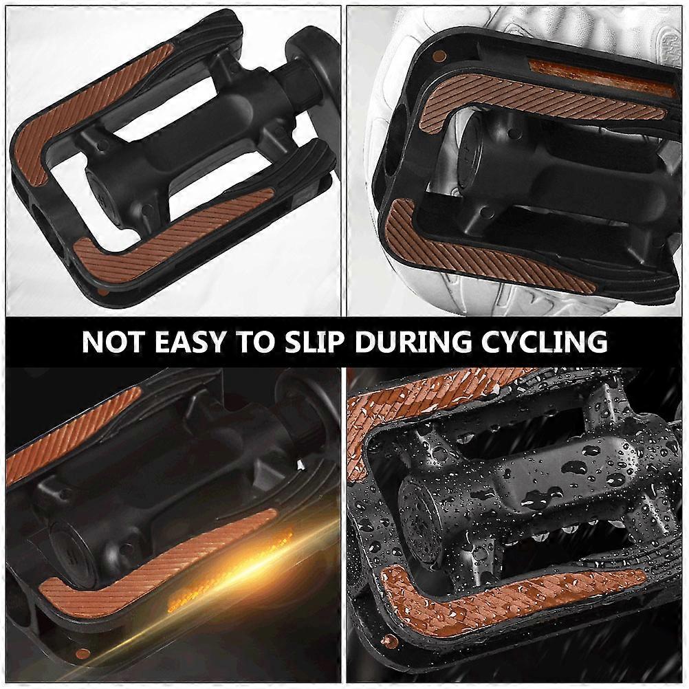 Replacement Bike Pedals Mountain Pedal Platform Pedal for Bicycle Black Engineering Plastic and Molybdenum Steel with Anti Slip Function 1 Pair