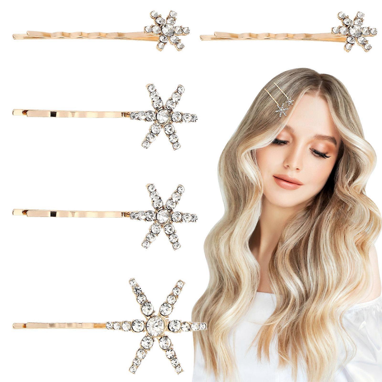 Vesi strassi sivuklipsit metalliseos hiuspidikkeet juhliin 5 kpl pakkaus