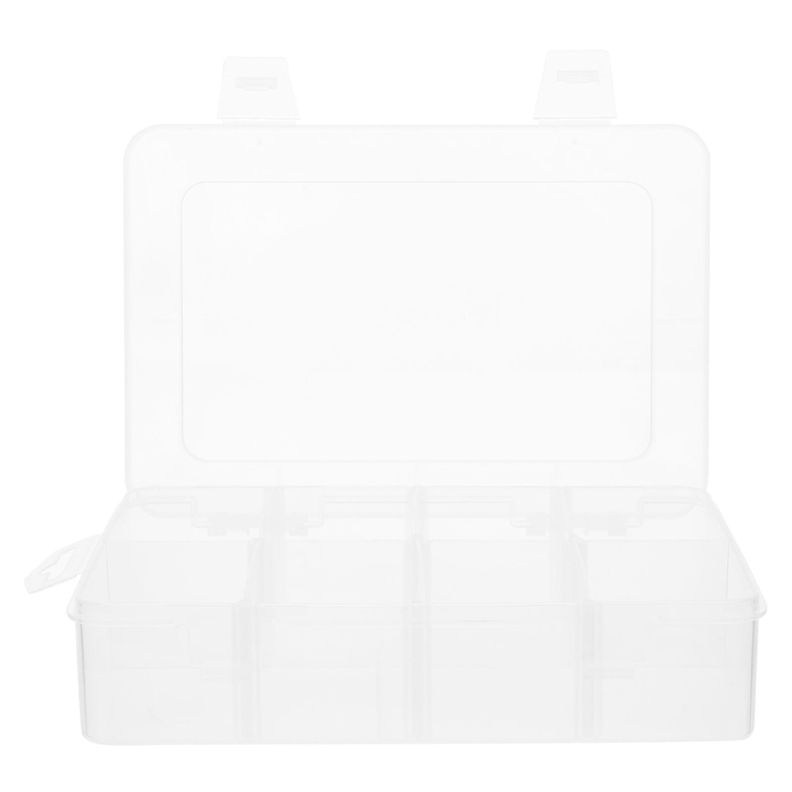 3Pcs Plastic Divider Box for Storage Clear Small Parts Organizer