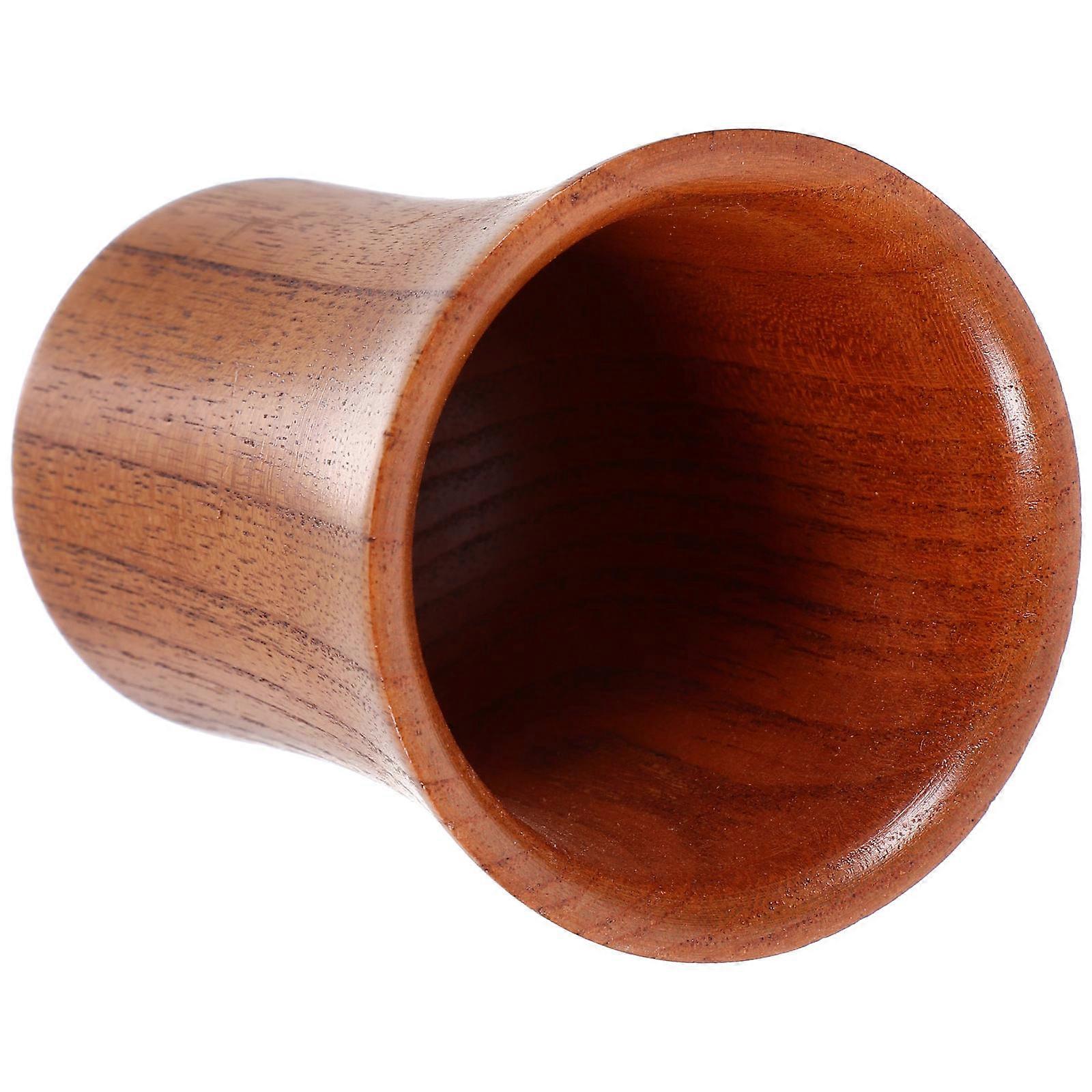 Chocolate Wooden Coffee Cup for Drinking Water Use