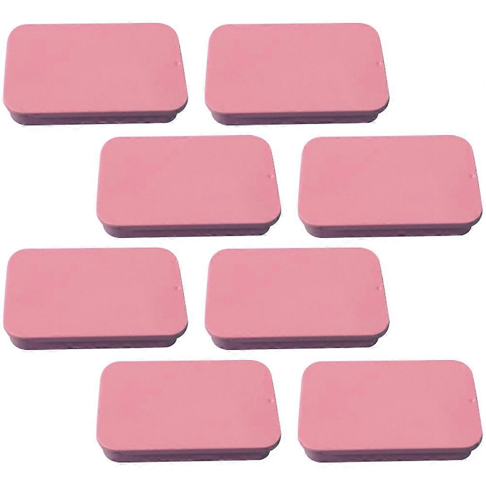 Portable Pink Iron Tin Candy Case for Organizing 32Pcs Small Boxes