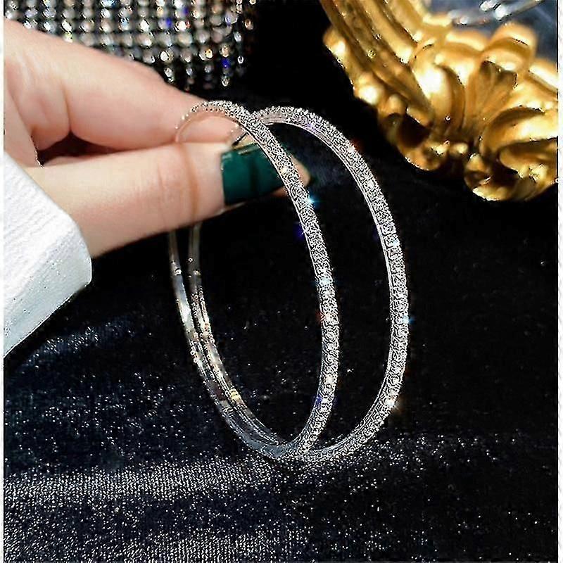 Big Rotund Crystal Hoop Cercei