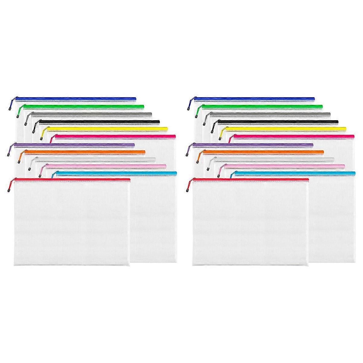 A3 (16.9x12.4 in,12 Pcs) Mesh Zipper Pouch