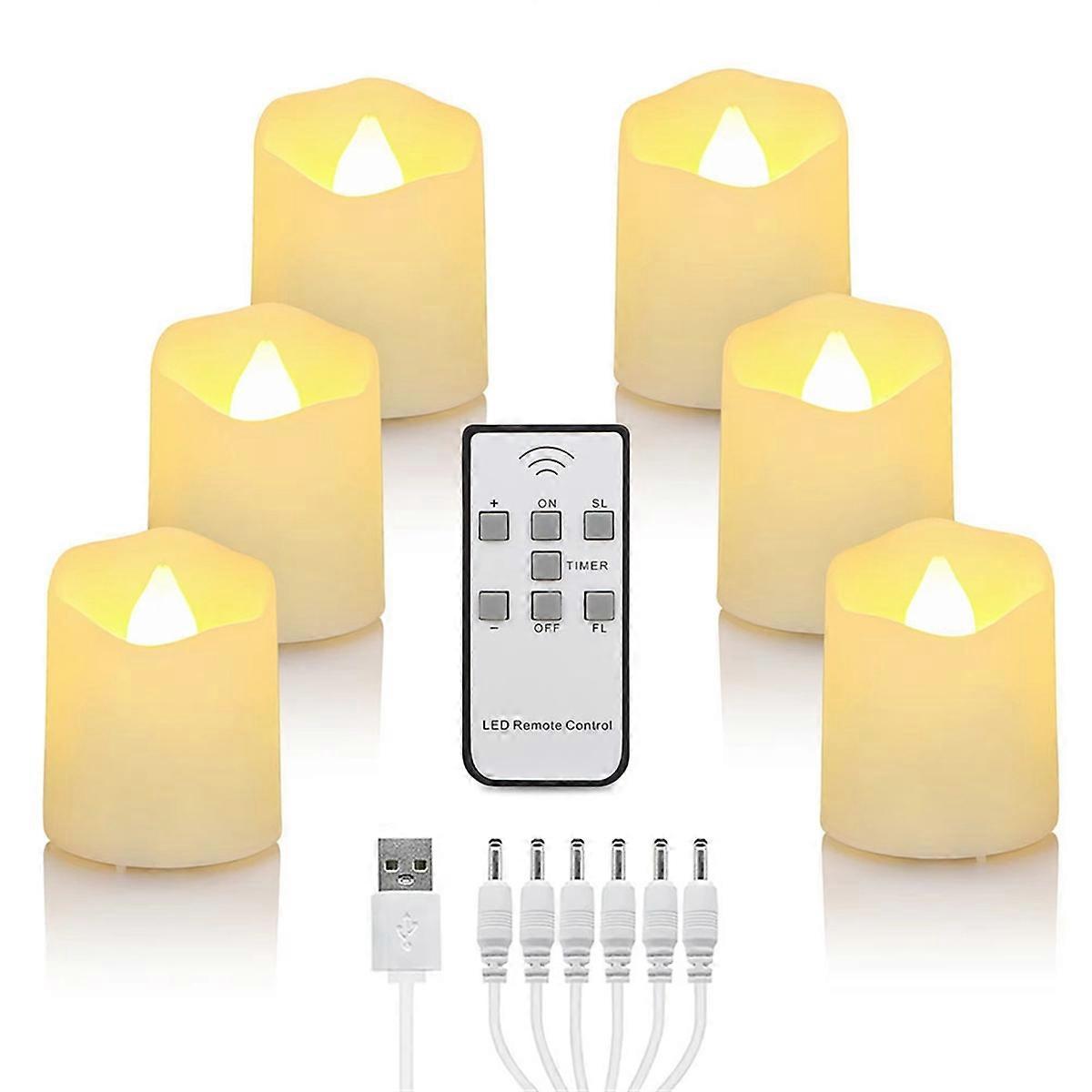 Candle Light Rechargeable Candles Timer Remote LED Tea Light