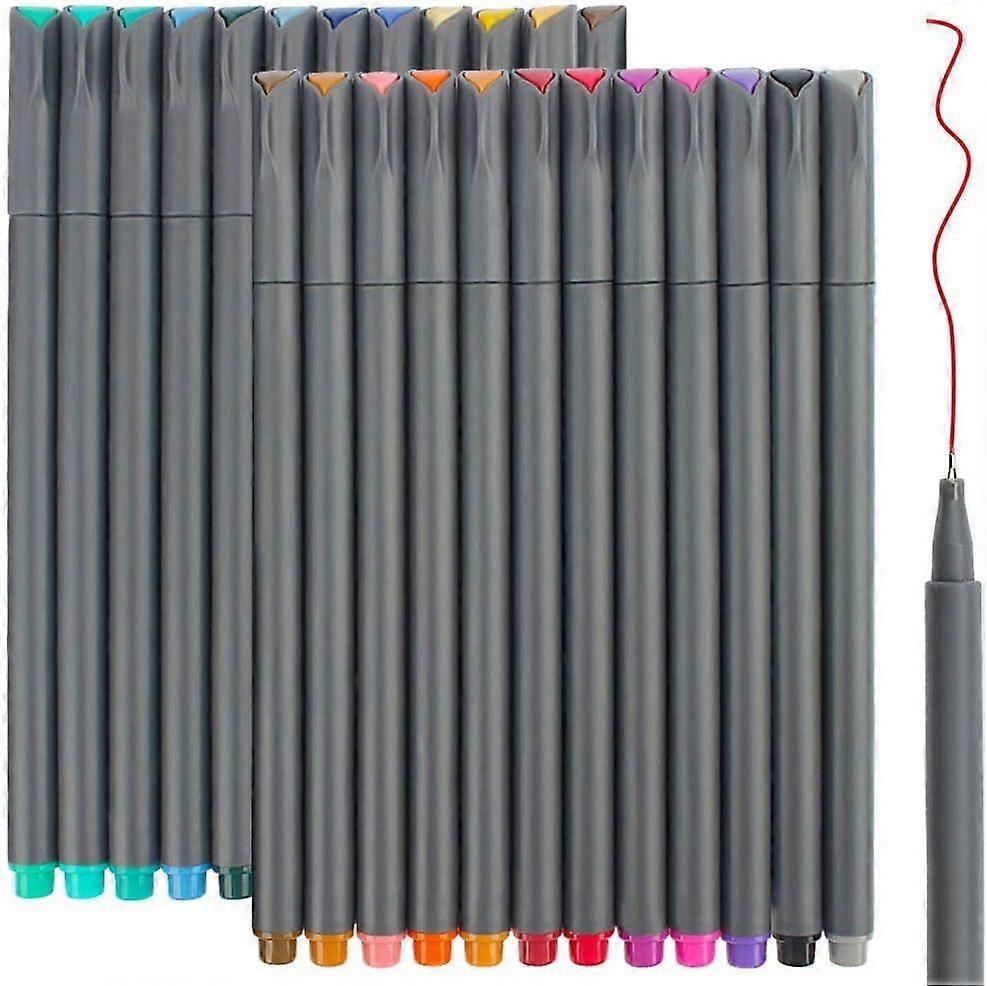 Fineliner Pens, 24pcs 0.4mm Fine Tip for Journaling, Note Taking, Writing, Drawing, No Bleed Through