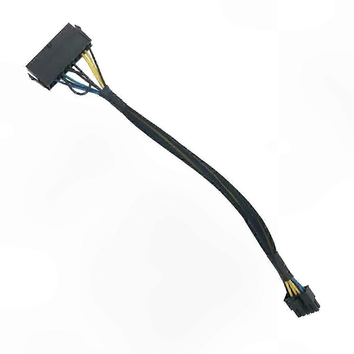 ATX Power Supply Adapter Cable - 24 Pin to 10 Pin Braided Sleeved Connector for Motherboard Main Power