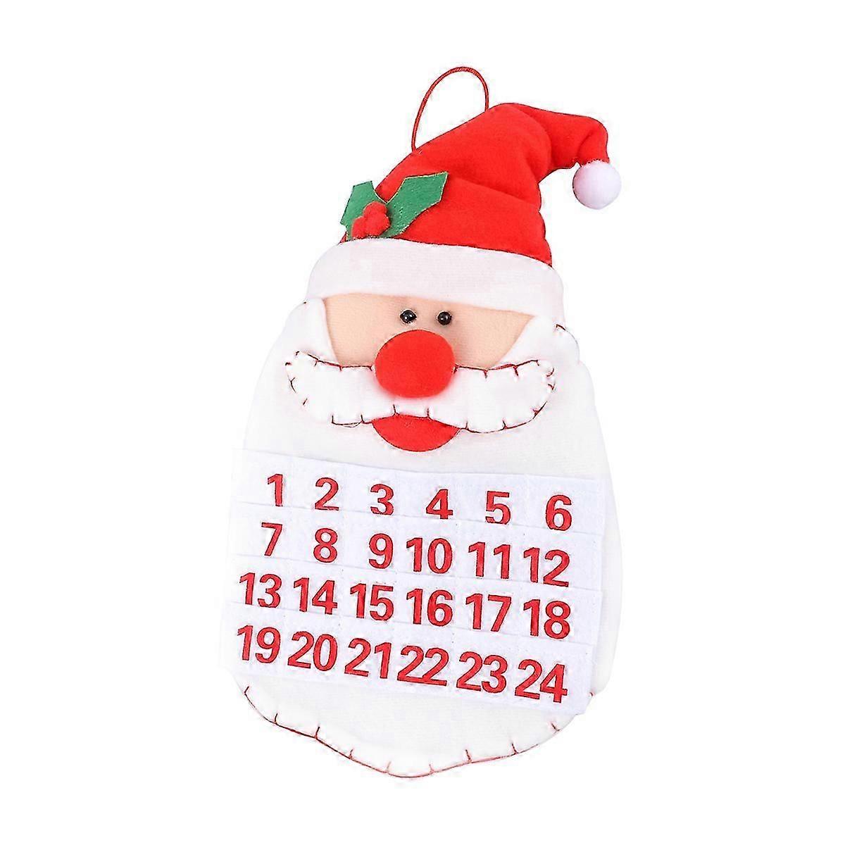 Christmas Countdown Calendar in Fabric for Counting Time White Design 12 Days Until Christmas