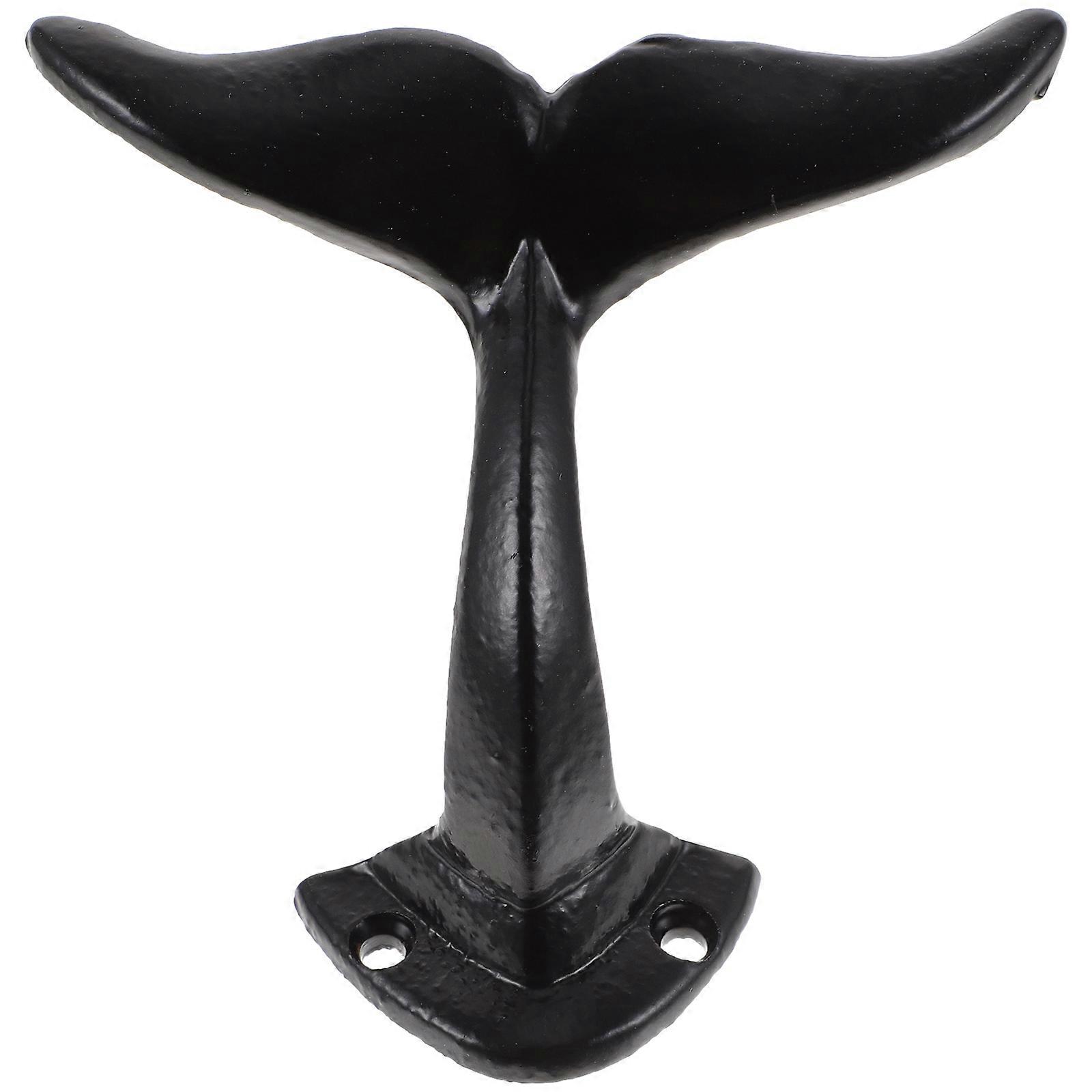 Iron Hooks Whale Tail Decorative Wall Hook for Home Use 4Pcs Set