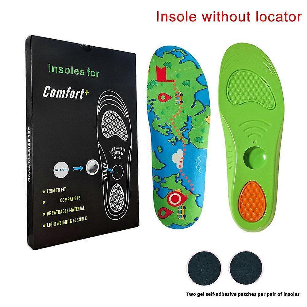 AirTag Shoe Insoles with Hidden Tracker Pocket Anti-Lost Design Breathable PU Material Universal Fit for Adults and Kids