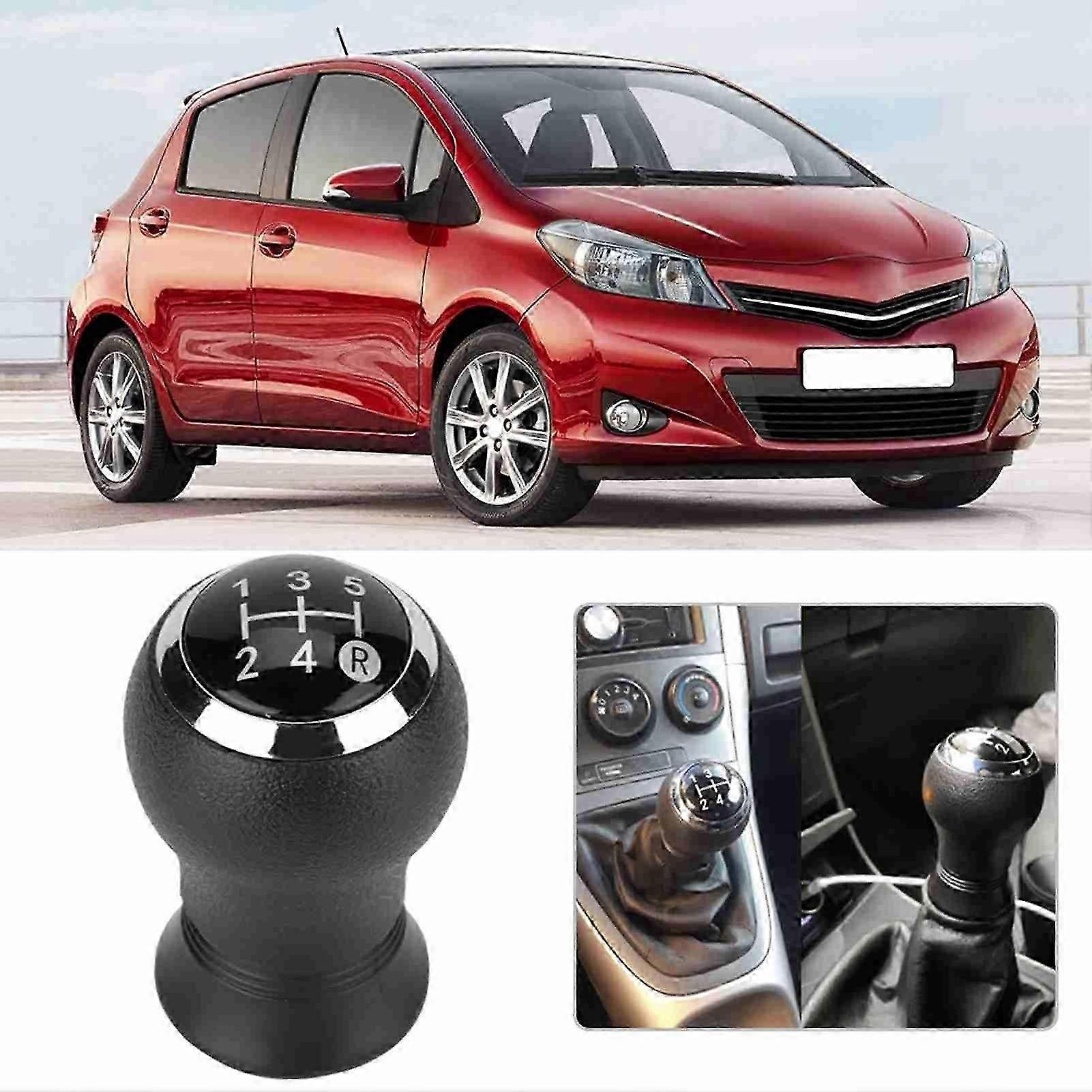5 Speed Gear Shift Knob Head for Yaris 2005-2010 ABS+PU_c*