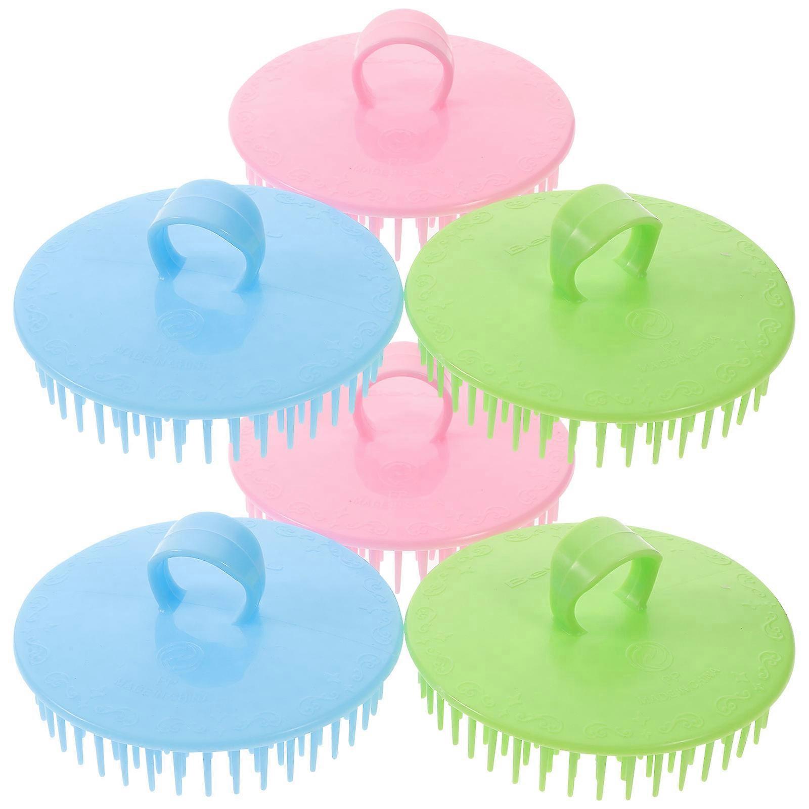 Assorted Color Scalp Massage Brush 6Pcs For Women Deep Cleaning Hair Washing Tool For Shower Experience