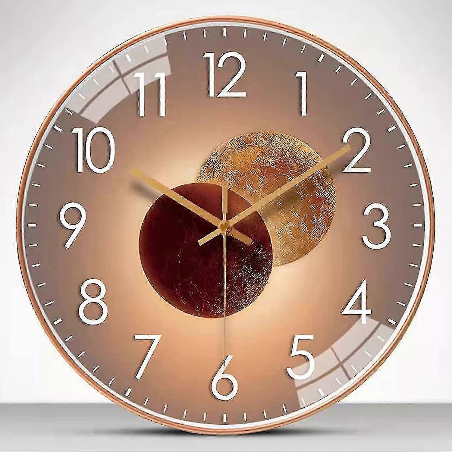 30cm Silent Modern Design Wall Clock - Rose Gold
