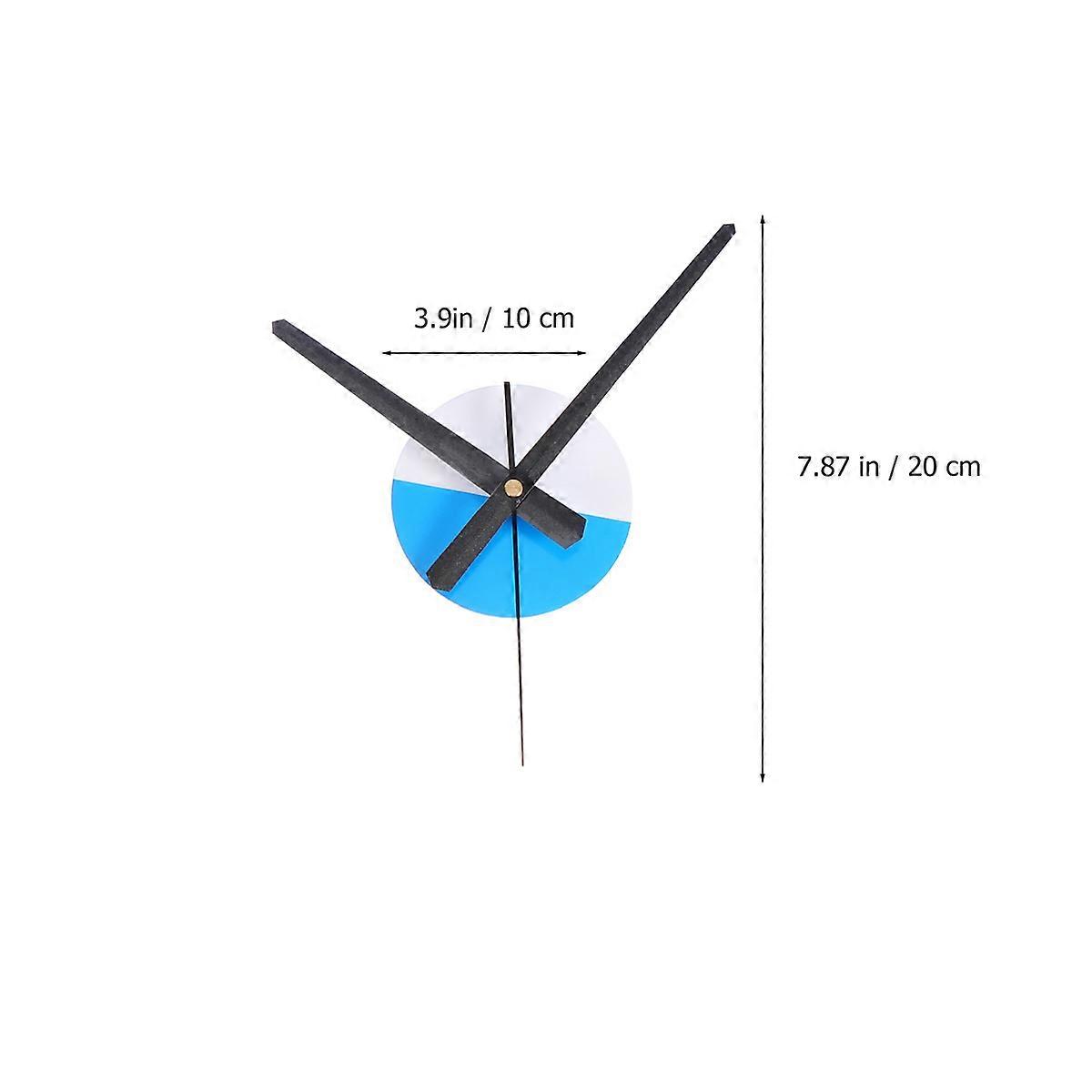 Fish Wall Clock DIY Design Mute Movement Indoor Use Blue 1Pack