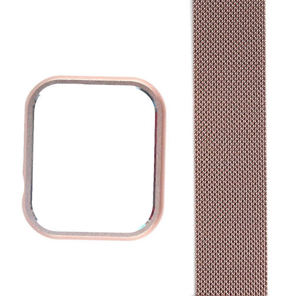 Plating Shell Rose Gold Watch Protector with Seamless Button Access for Iwatch4