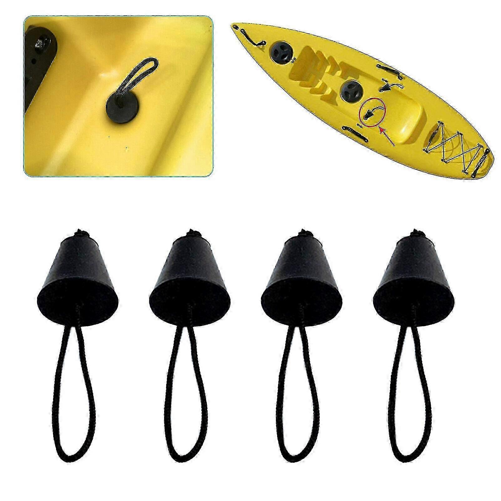 Universal Kayak Scupper Plug Kit: 4x Silicone Canoe Drain Hole Stoppers