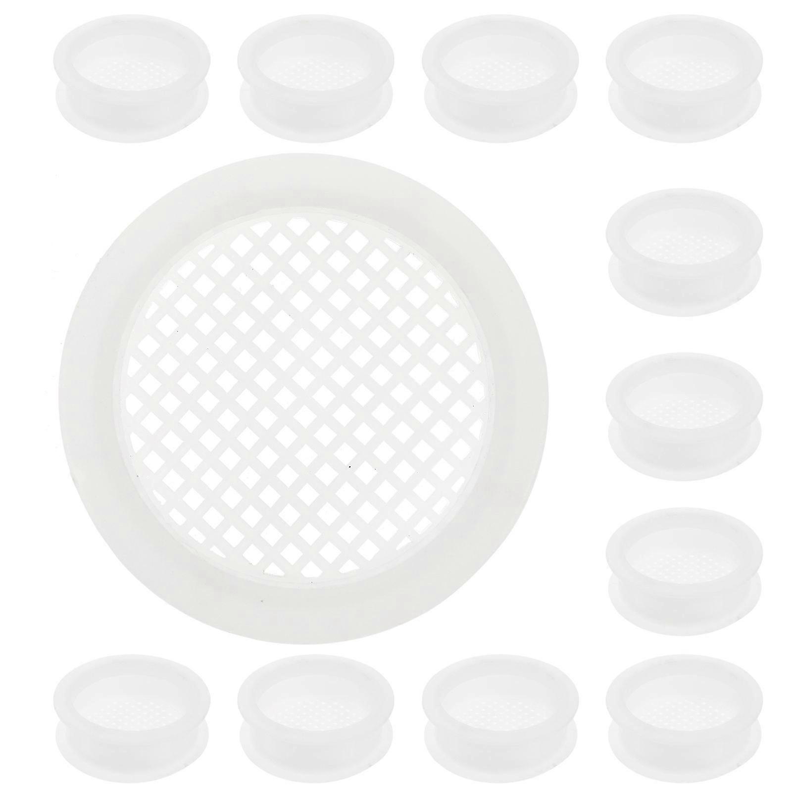Round Air Vent Hole ABS for Cabinet Ventilation 20Pcs White Set