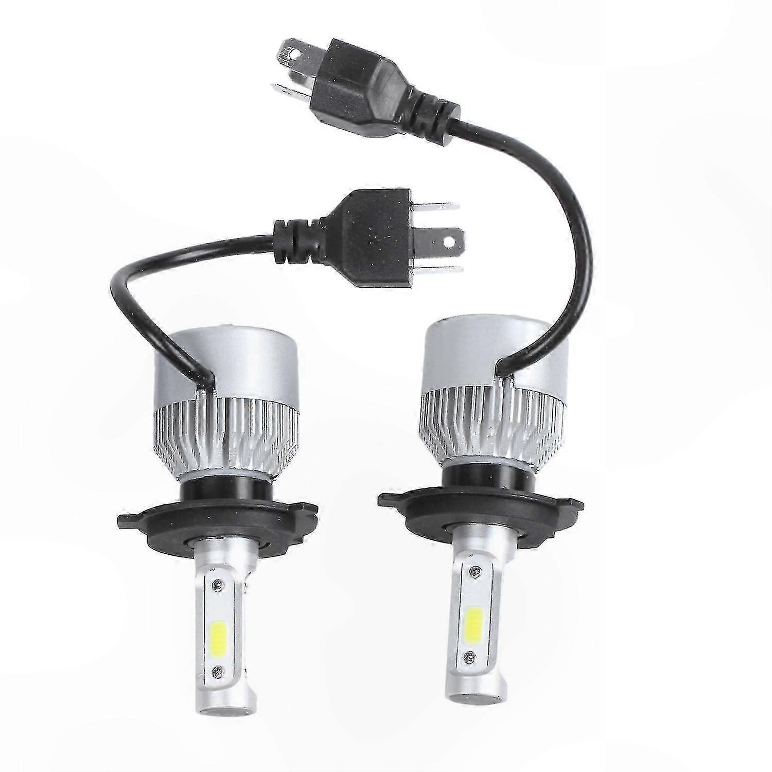 H4 LED Headlight Bulbs, 72W 8000LM Auto Hi/Lo Beam, 6000K White Conversion Kit