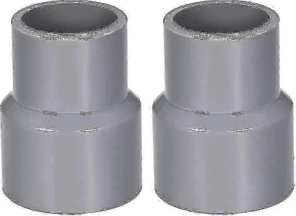 40mm x 32mm PVC Reducer Coupling DWV Gray Pipe Fitting 2pcs