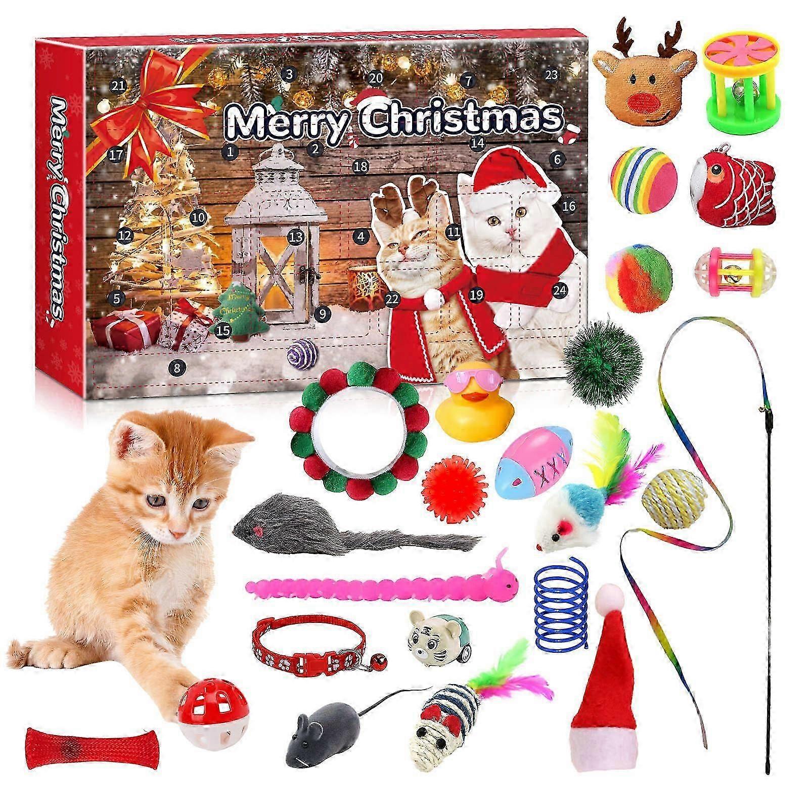 New Cat Advent Calendar 2025 Christmas Countdown Cat Advent Calendar Christmas Blind Box 1
