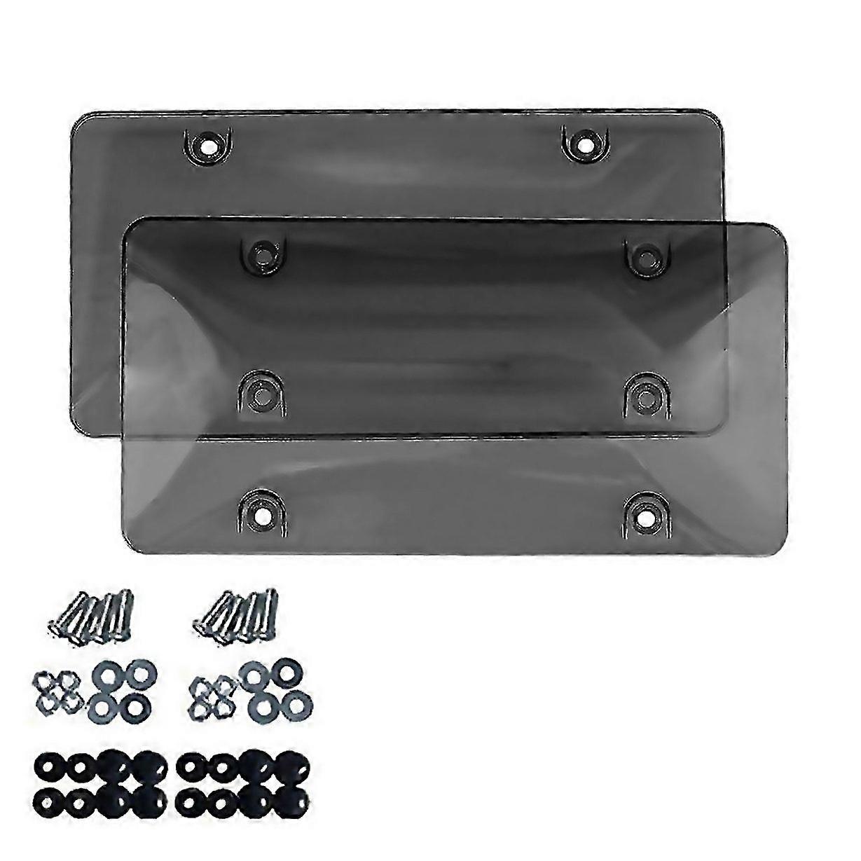 For 2x Clear Reflective Antispeed Light Toll Camera Stopper License Plate Cover Red