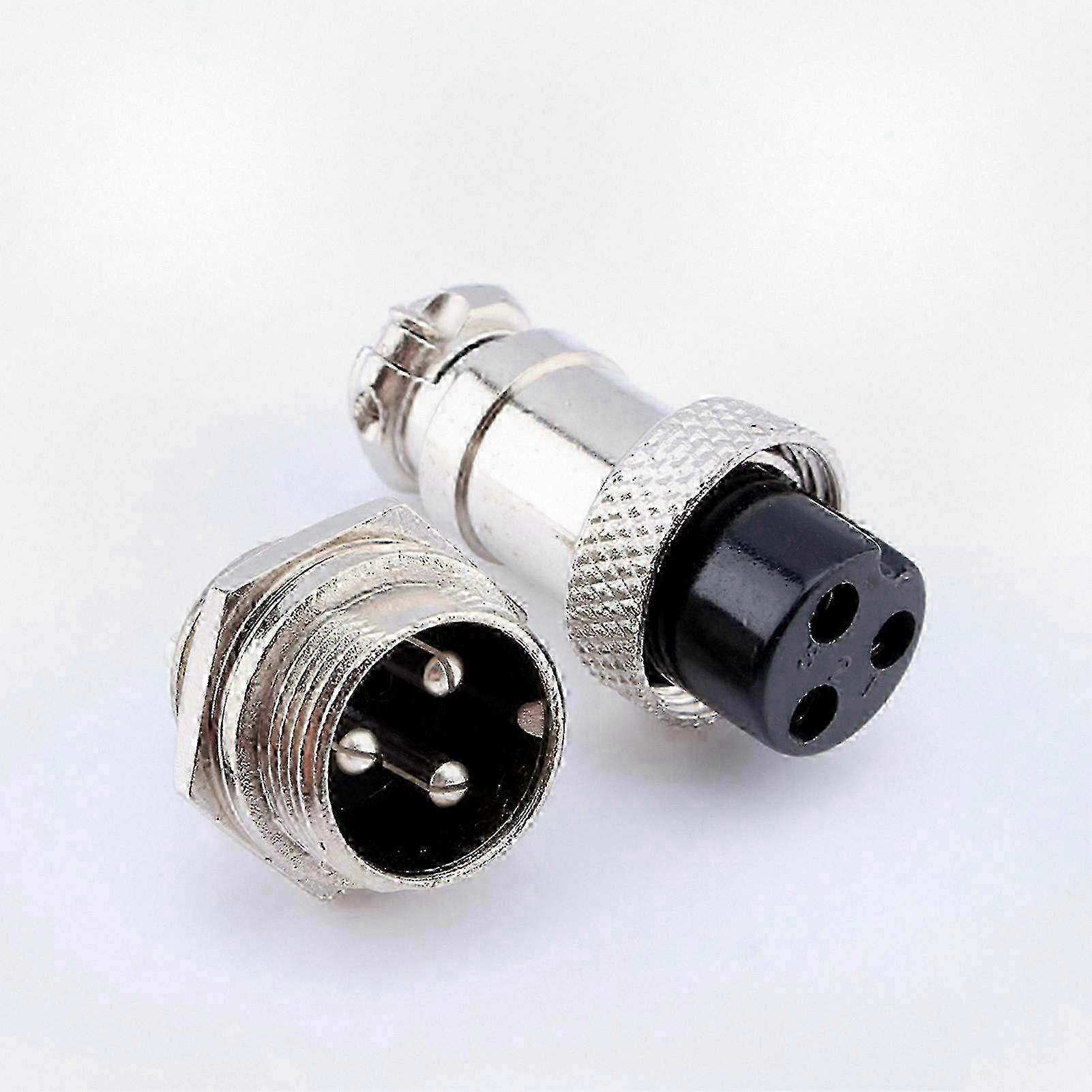 3 Pins Screw Type Electrical Aviation Plug Socket Connector for Multiple Brands JR2025032600543