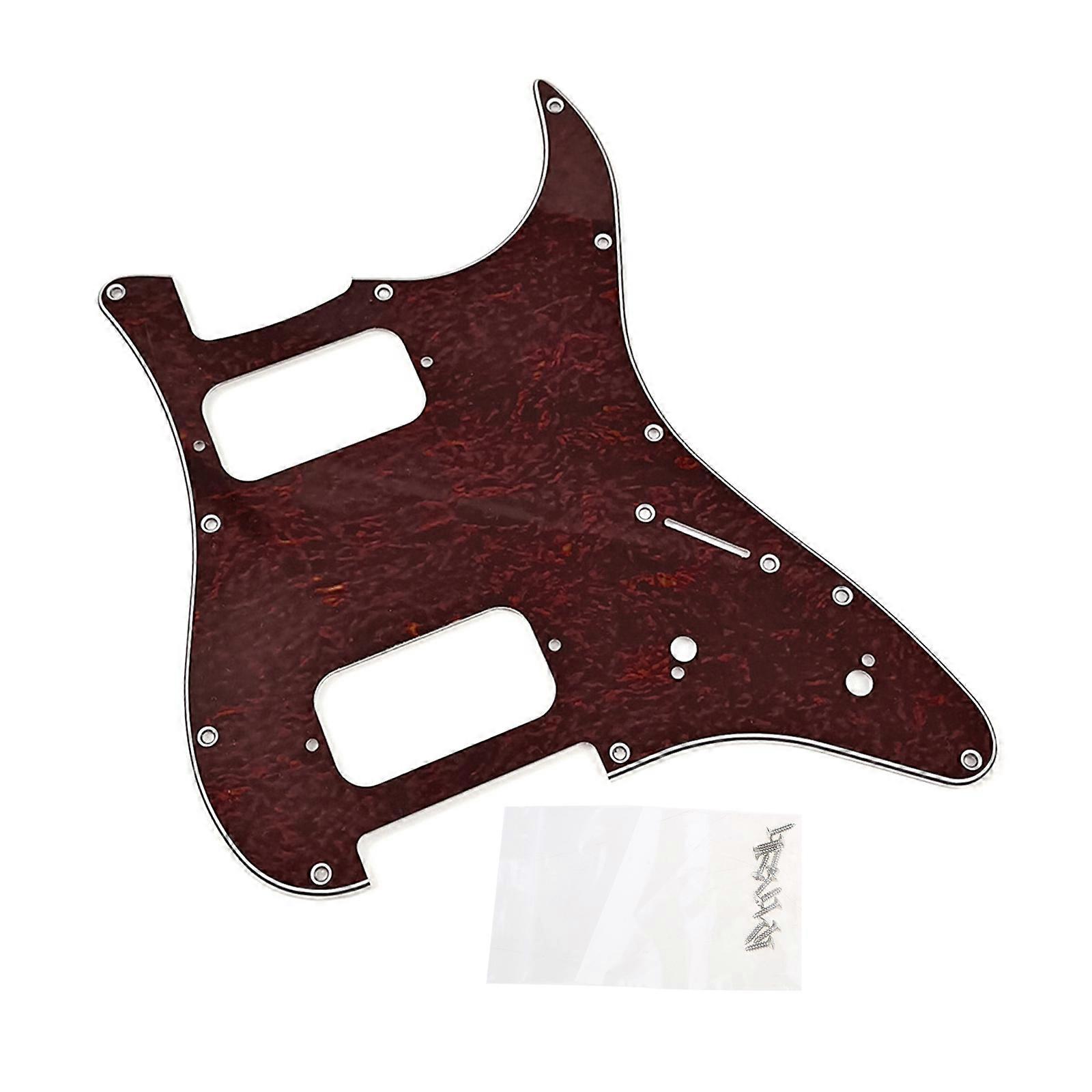 4 Ply 11 Holes Guitar Bass Pickguard Scratch Plate Pick Guards for 6 String Standard Bass Guitar Musical Instrument Part Multicolor