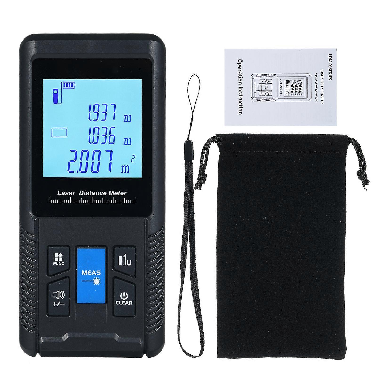 Laser rangefinder for outdoor use - 70m continuous measurement for survey and construction