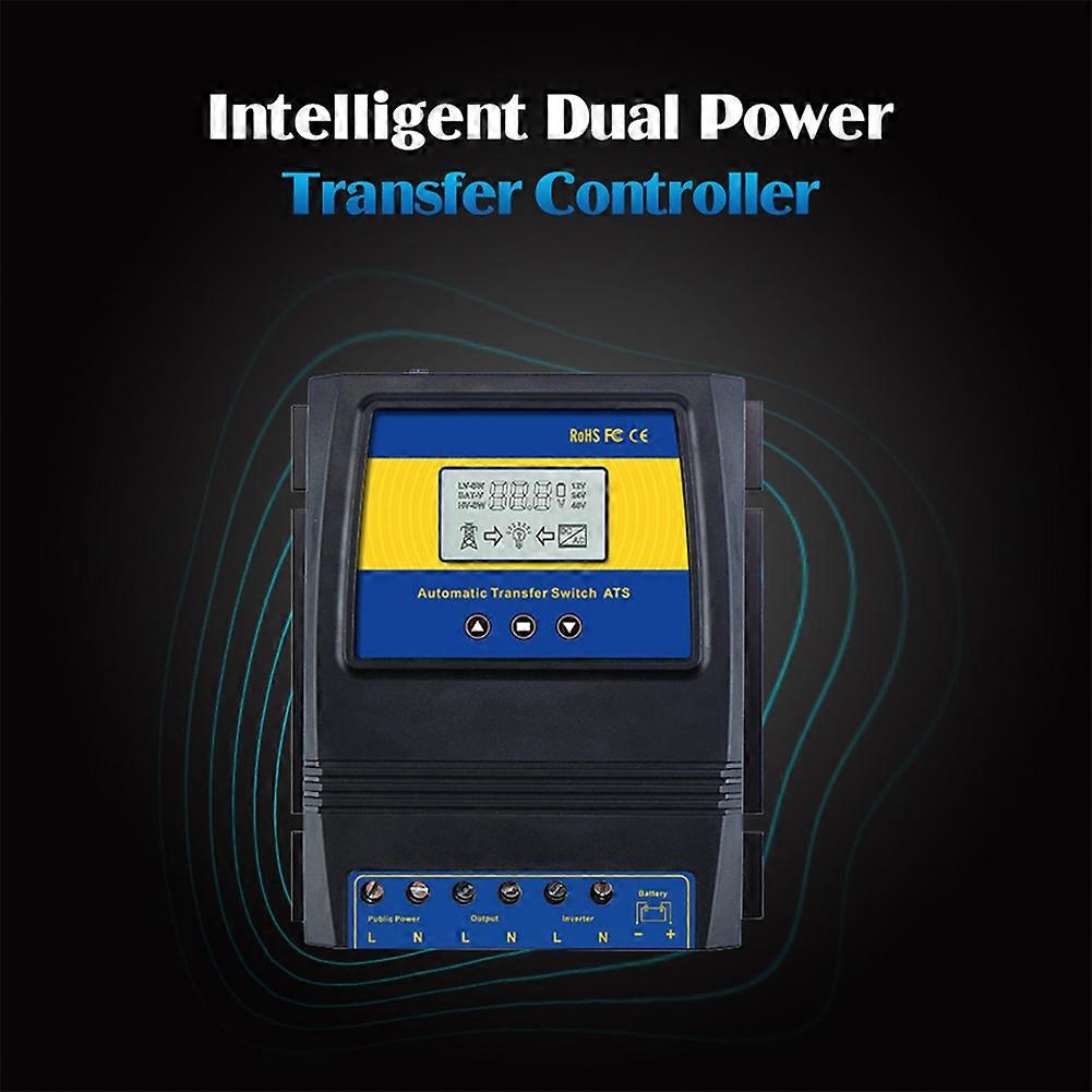 Dual power automatic transfer switch for Generic brand 12V DC grid, 2-way changeover with manual control