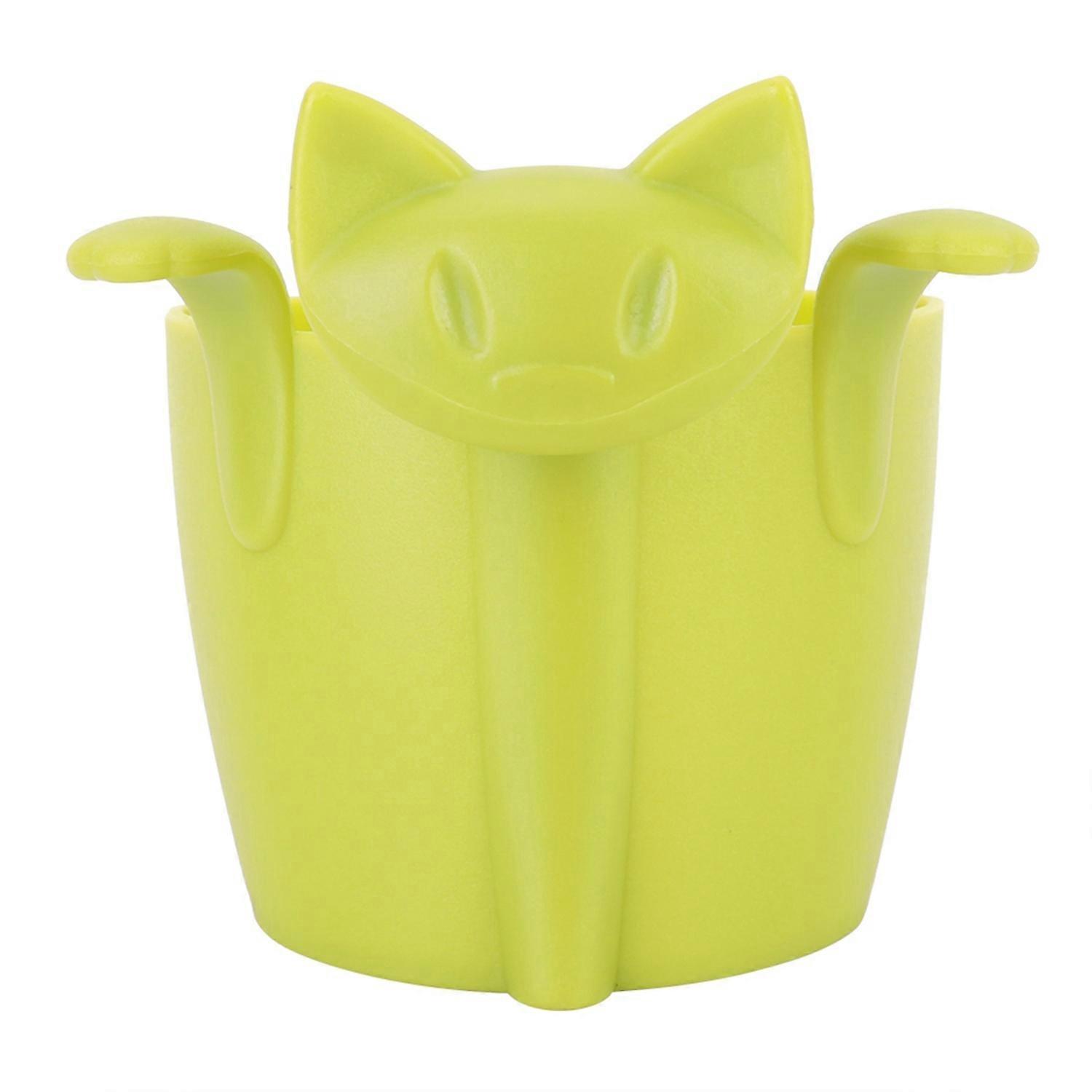 Home Office Cute Cat Shape Silicone Tea Infuser Tea Strainer Filter Tea Set AccessoryGreen