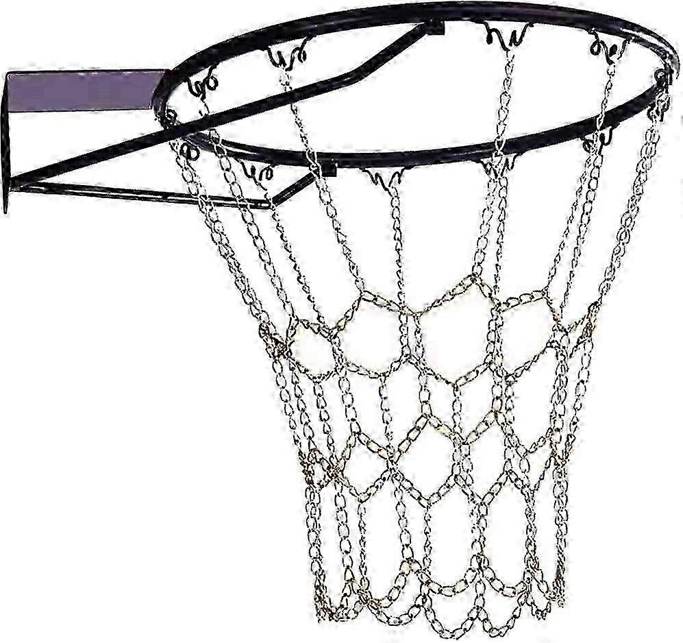 Basketball net, chain basketball hoop, metal net basketball basket net replacement net steel chains net basketball net made of metal.