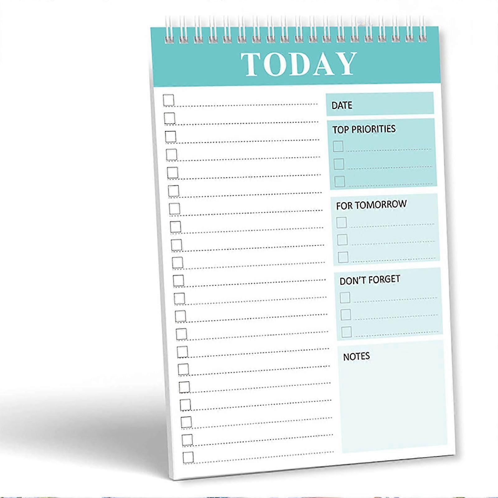 To Do List Notepad - Daily Planner Notepad Undated Sheets Tear Off,25.4 * 19 * 0.8cm Checklist Productivity Organizer with Hourly Schedule for Tasks