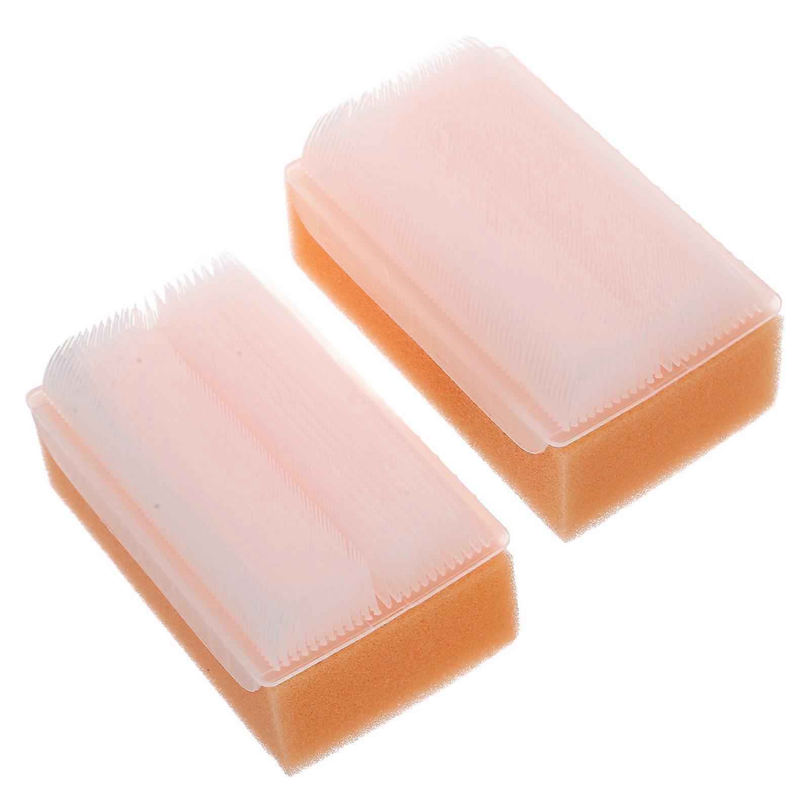 Sensory Training Device Bath Brush for Kids Therapy Use 2Pcs Orange