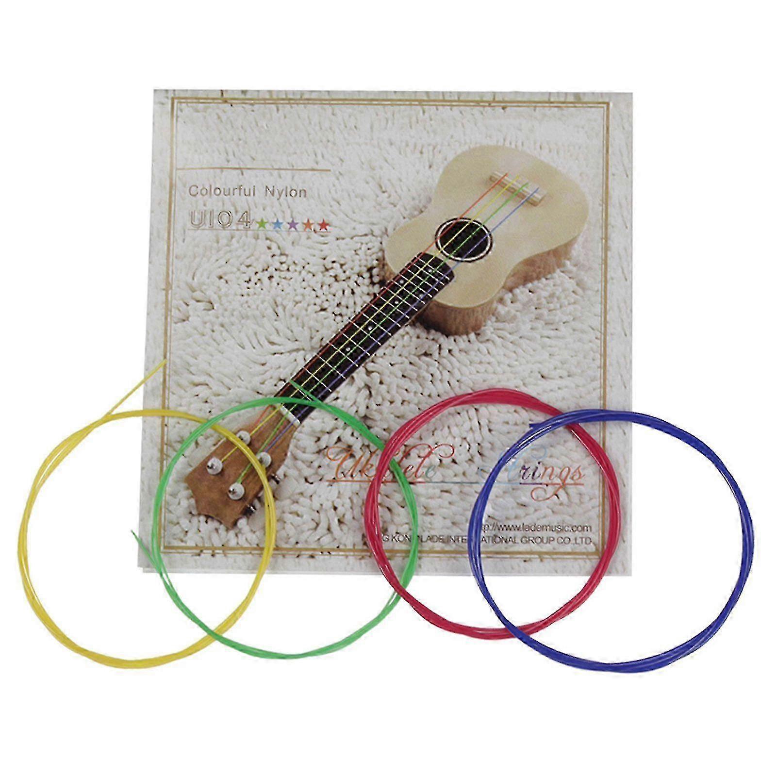 Colorful Ukulele Ukelele Uke Strings Nylon Material, 4pcs/set(Package Card Random Delivery) 2025