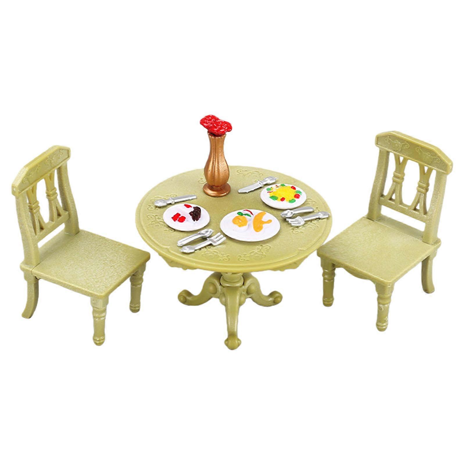 Mini Green Dining Creative Play Table And Chairs Set For Kids Imaginative Pretend Experiences Enduring Learning Through Play Furniture Multicolor