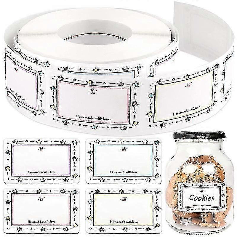 1 롤 / 250 개 식품 라벨 자체 접착 잼 항아리 라벨 5x3cm 용기 라벨