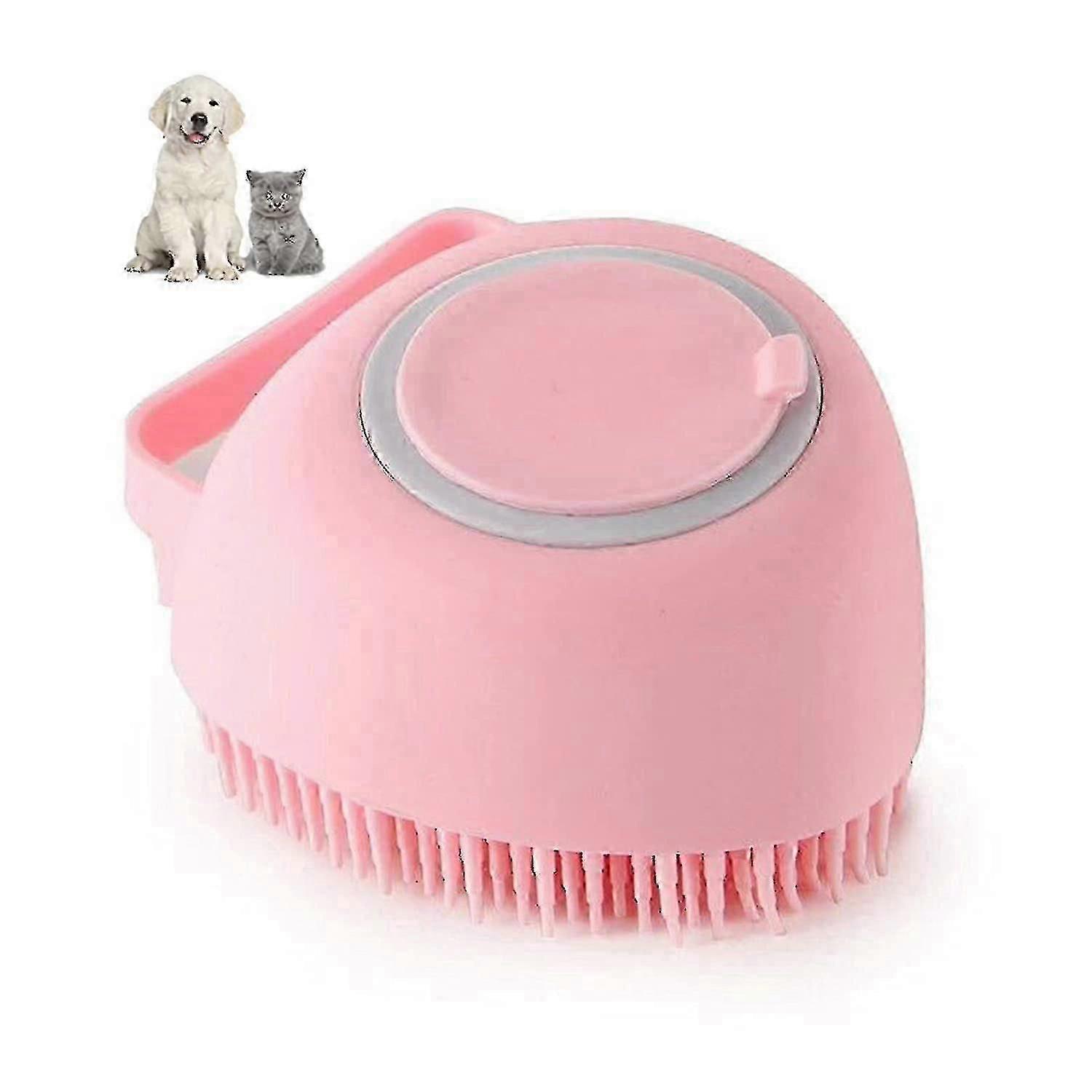 מברשת עגולה לחיות מחמד, מברשת סיליקון רכה לכלבים, המסייעת להרגיע את העיסוי