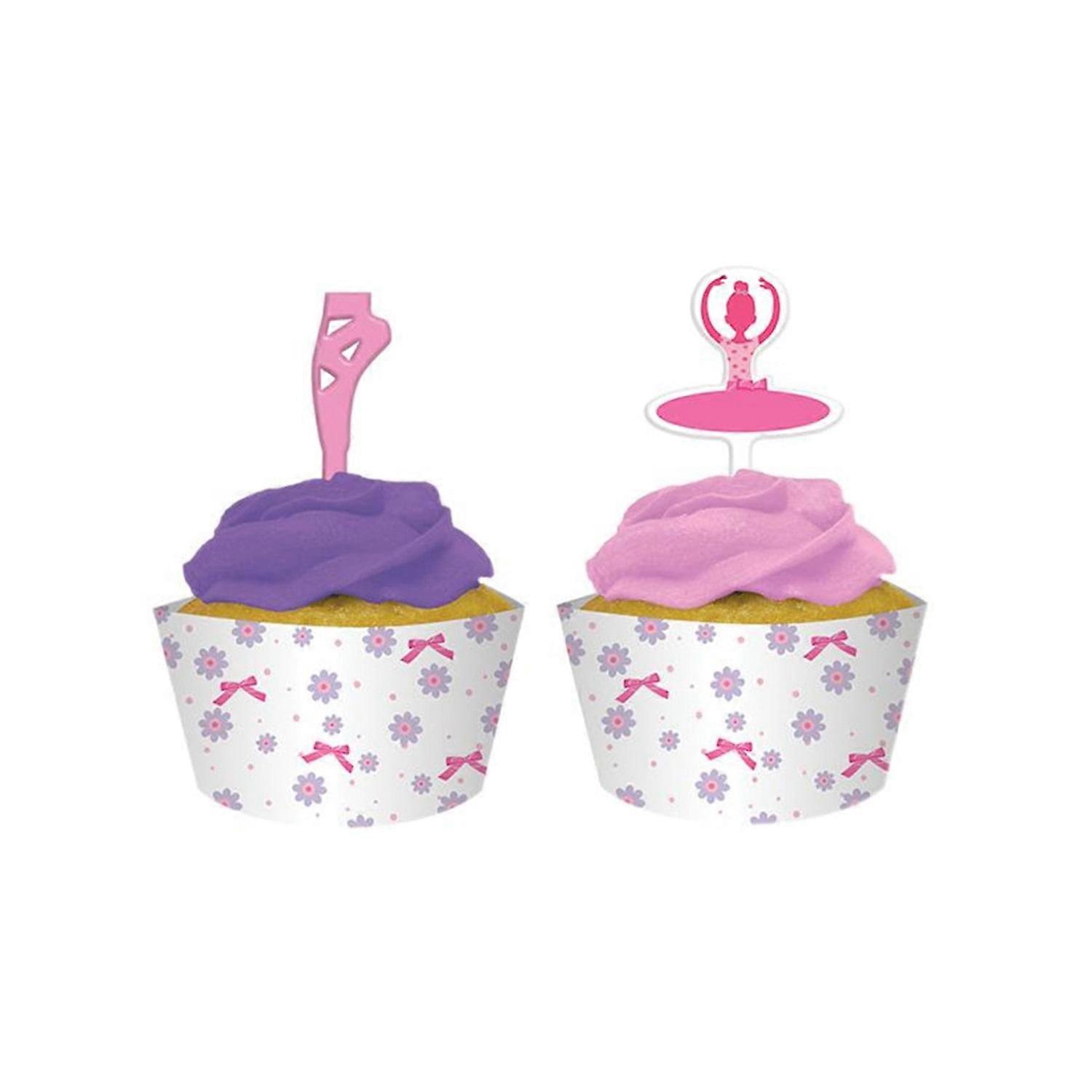 Ballerina Muffin Cases With Picks (Pack of 12)