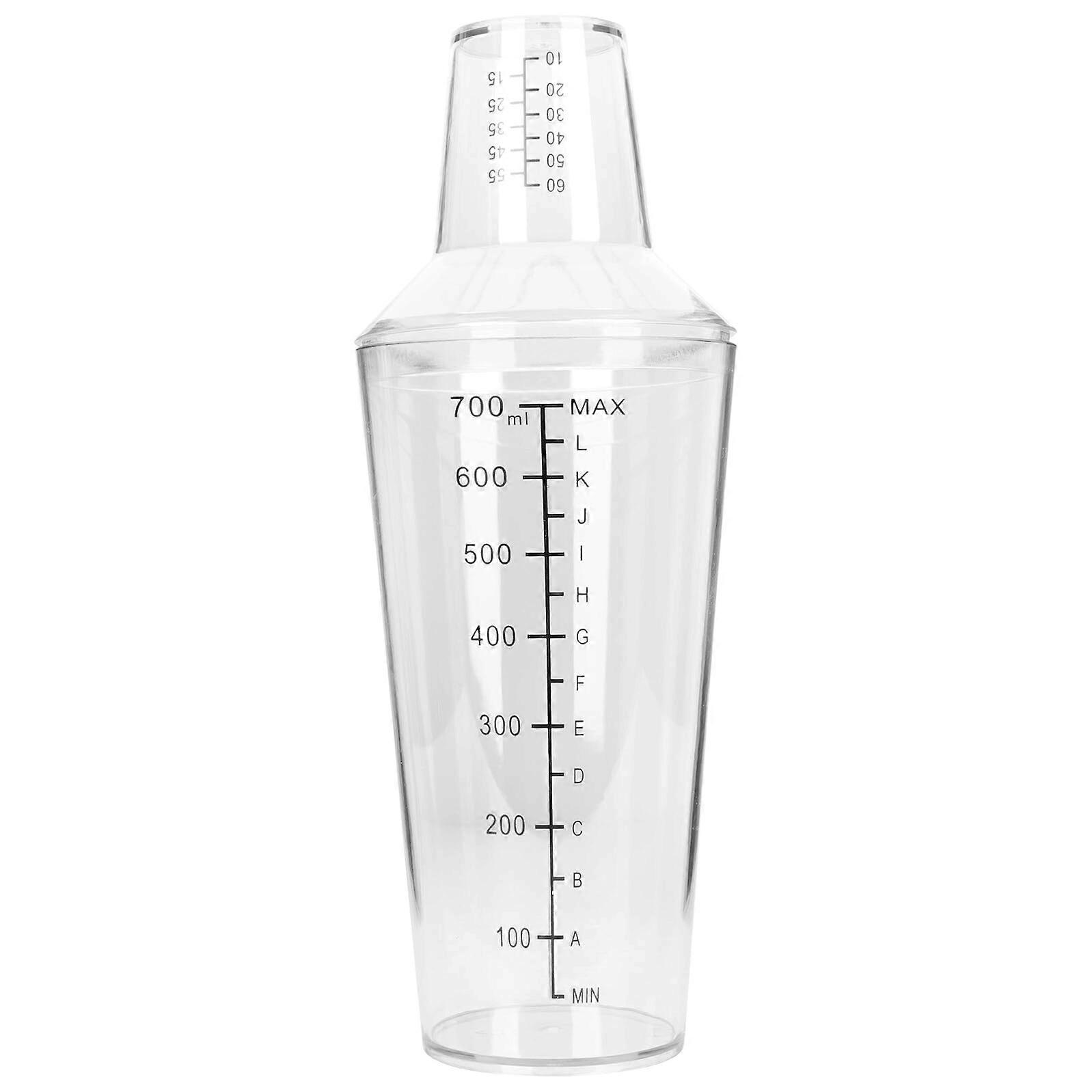 Transparent Cocktail Shaker with Scale TwoStage Design for Bar Drinks Milk Tea Mixing Cup