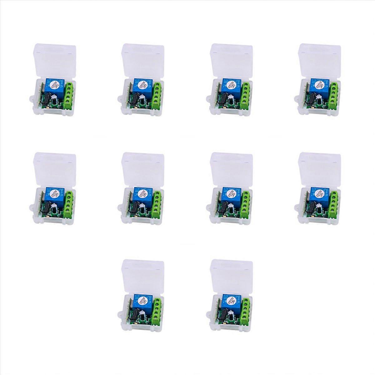 10X DC 12V 1CH Relay Receiver 433MHz Universal Wireless Remote Control Switch 433 MHz Transmitter Bu