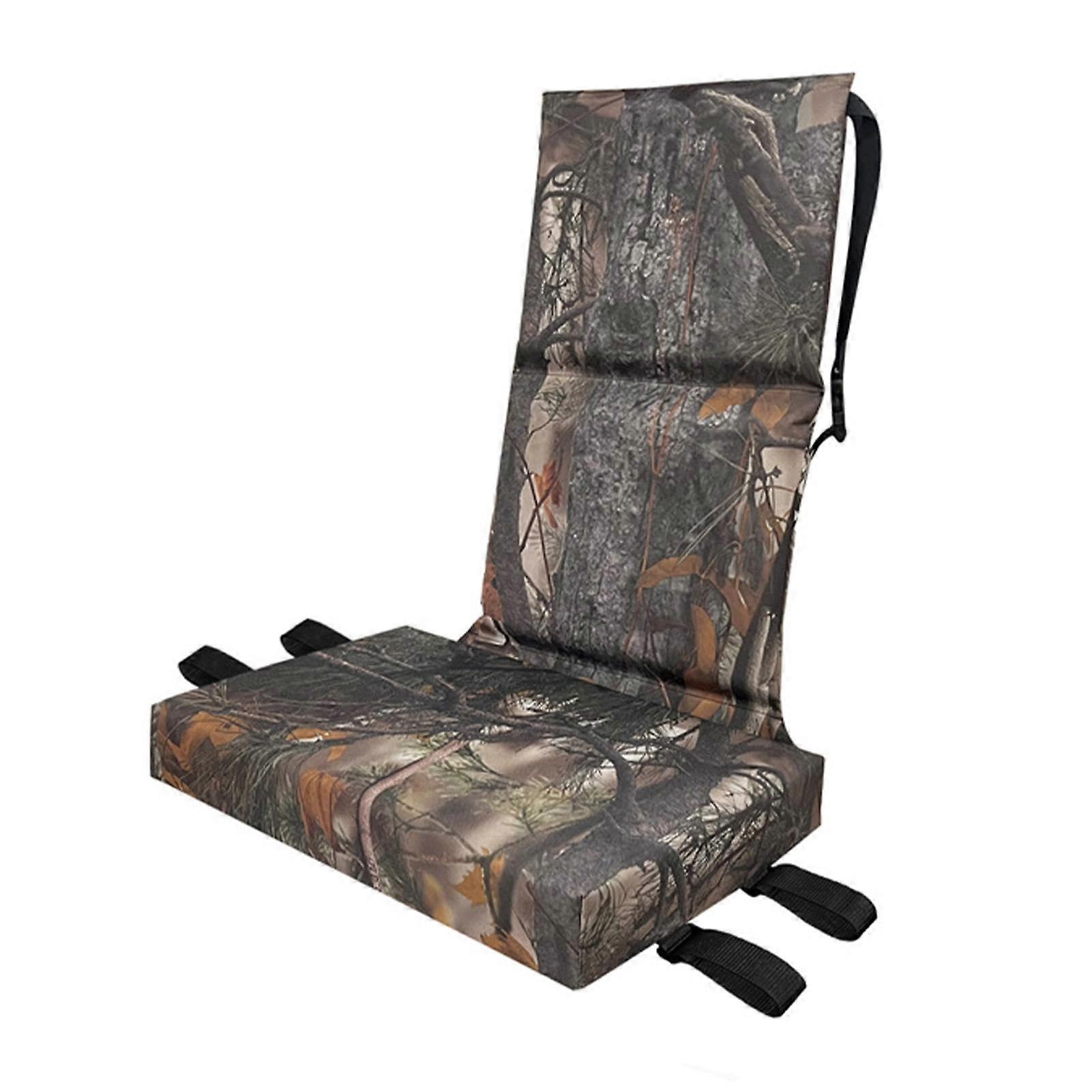Waterproof Outdoor Seat Cushion for Hunting Tree Stand with Adjustable Straps and Camouflage Design