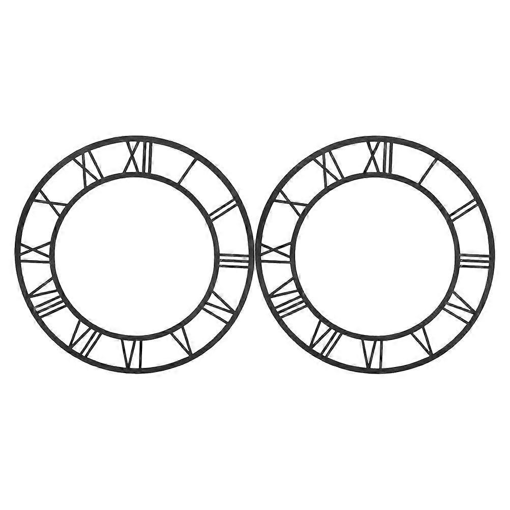 Decorative Wall Clock Mirror Stick on Clock for Living Room 2Pcs