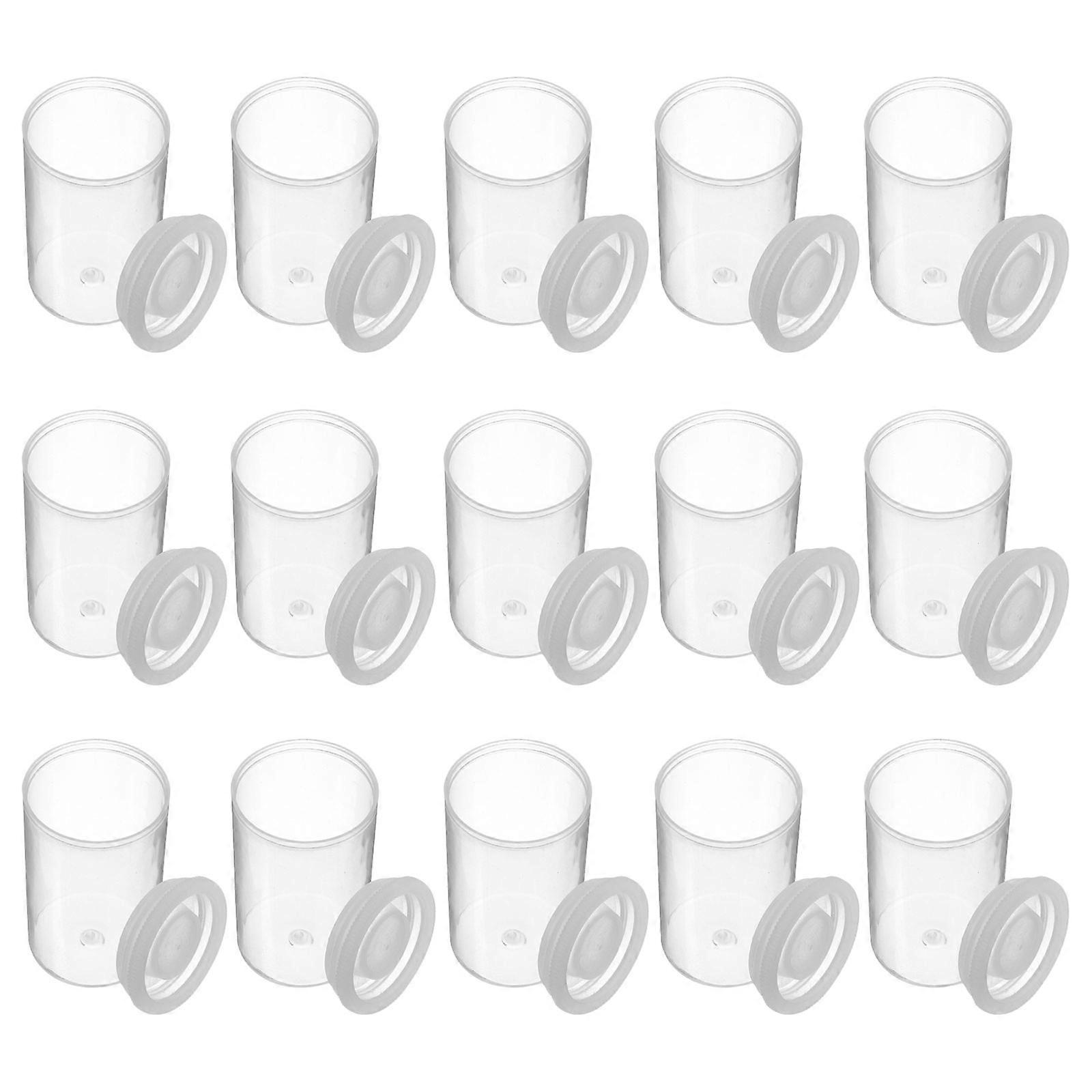 Small Clear Containers Plastic Jars for Film Storage with Highdensity Seal 50Pcs